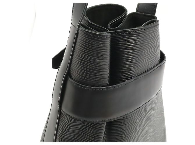 Borsa a Spalla Louis Vuitton Epi Sac Depaule PM Nero - vista 5