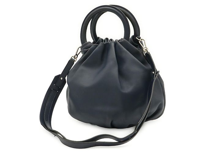 Borsa Loewe Anagram Bounce Blu navy - vista 3