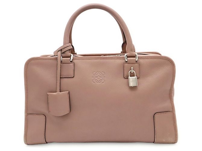 Borsa LOEWE Amazona 36 Anagram Rosa - vista 2