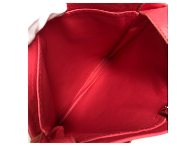 Borsa in pelle rosa Hermès Clou de Selle - vista 13