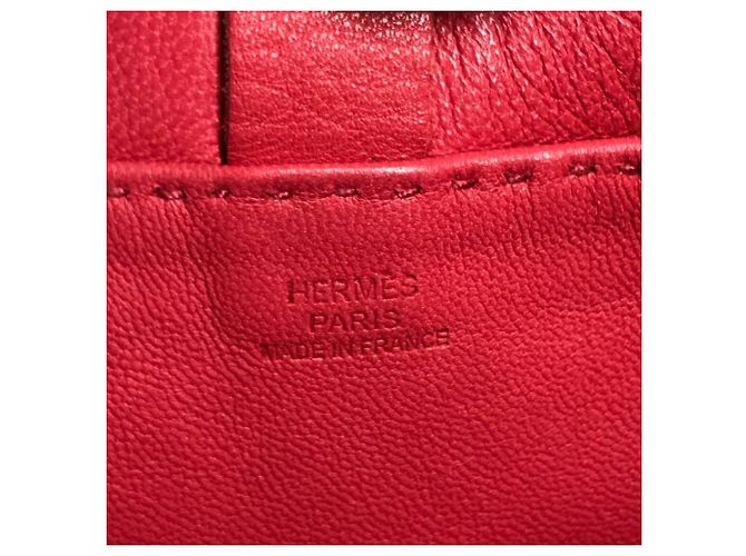 Borsa in pelle rosa Hermès Clou de Selle - vista 14