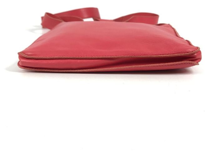 Borsa in pelle rosa Hermès Clou de Selle - vista 5