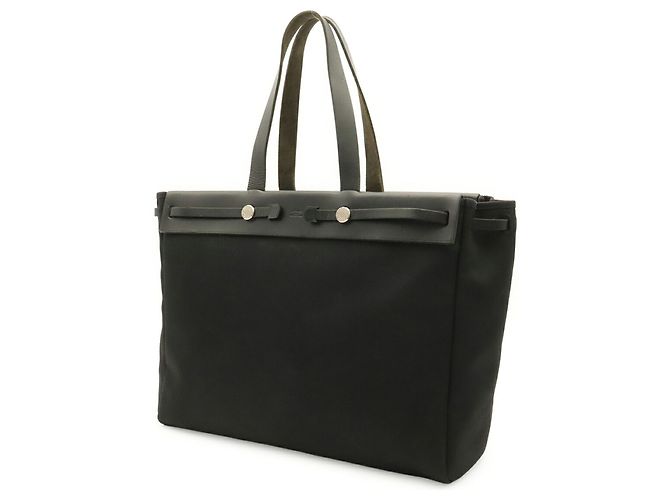 Borsa Tote Hermès Herbag Cabas GM Nero - vista 3
