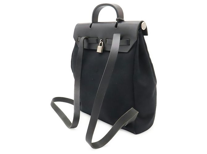 Hermès Mochila e bolsa de mão Hermes Herbag Ad PM Preto - vista 3