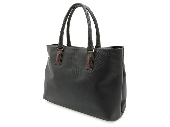 Borsa Tote Bottega Veneta Marco Polo Nero Marrone scuro - vista 3