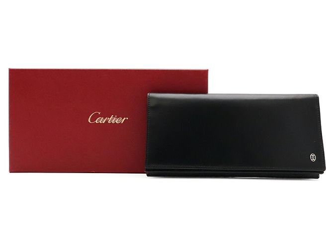 Cartera larga de doble pliegue Cartier Pasha de Line Negro - vista 10