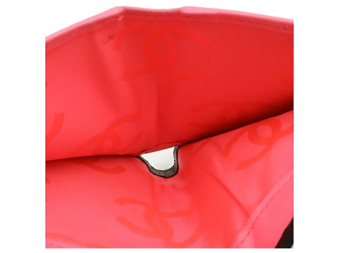 Chanel Cambon Line Bi-fold Wallet Schwarz Pink Weiß - Ansicht 7