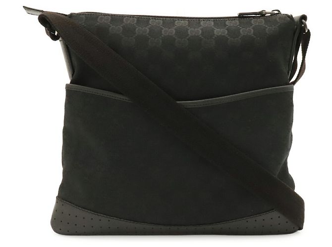 Borsa a Spalla Gucci GG Canvas Nero - vista 2
