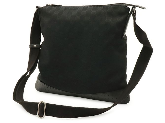 Borsa a Spalla Gucci GG Canvas Nero - vista 3