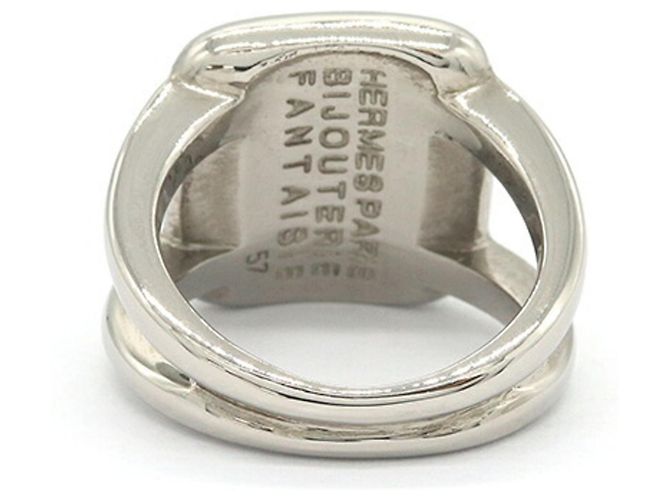 Hermès Hermes Corozo Sellier Ring Silber - Ansicht 2