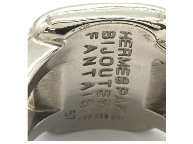 Hermès Hermes Corozo Sellier Ring Silber - Ansicht 4