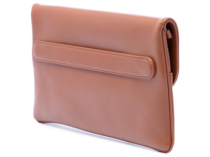 Borsa DiorDouble Chain in pelle di vitello marrone media - vista 2