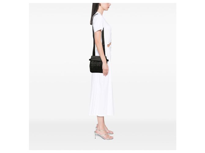 Chanel Black New Travel Line Nylon Crossbody Nero - vista 7