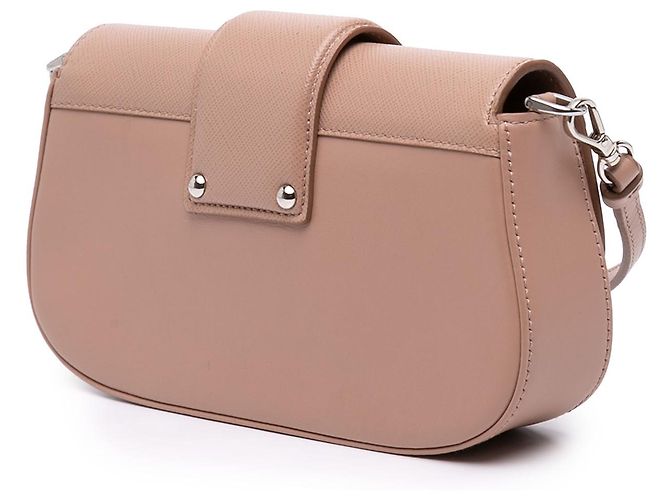 Prada Borsa a tracolla Sidonie Mini in Saffiano marrone e pelle City Carne - vista 2
