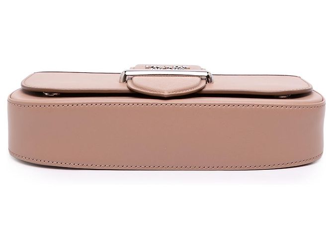 Prada Borsa a tracolla Sidonie Mini in Saffiano marrone e pelle City Carne - vista 3