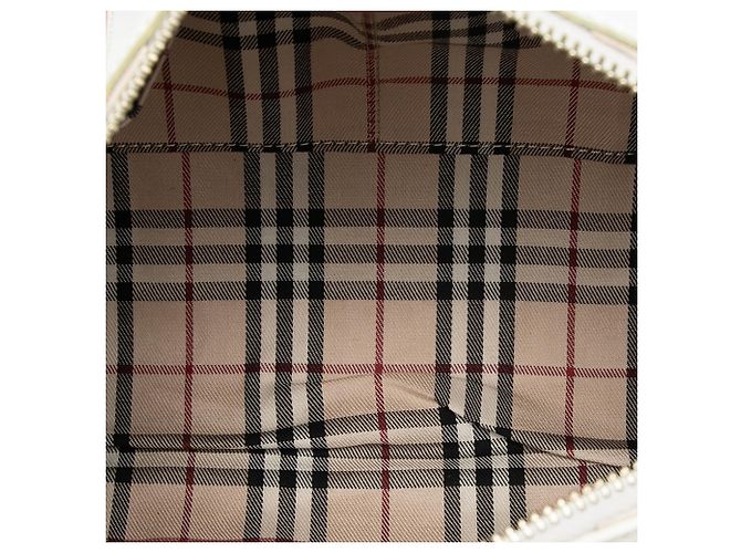 Borsa a tracolla a baril in pelle bianca Burberry Bianco - vista 4