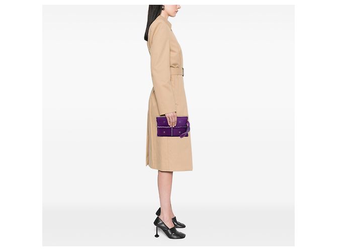 Clutch Chanel Purple CC in scamosciato e shearling Porpora Viola scuro - vista 6