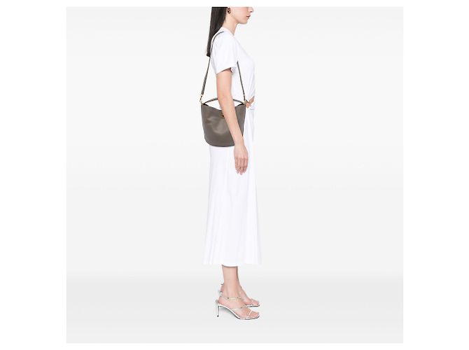 Céline Celine Bucket 16 em couro de bezerro de grão macio marrom Taupe - vista 5
