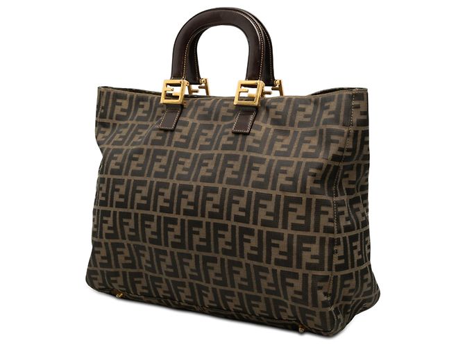 Fendi Twins Tote aus Zucca-Canvas braun Large - Ansicht 2