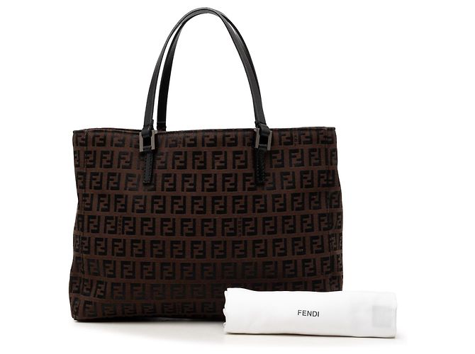 Fendi Zucchino Canvas Tote in Braun Dunkelbraun - Ansicht 7