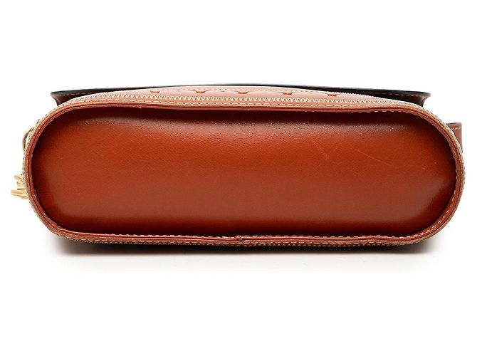 Borsa a tracolla Saint Laurent in pelle di vitello marrone Y Cut Out - vista 3