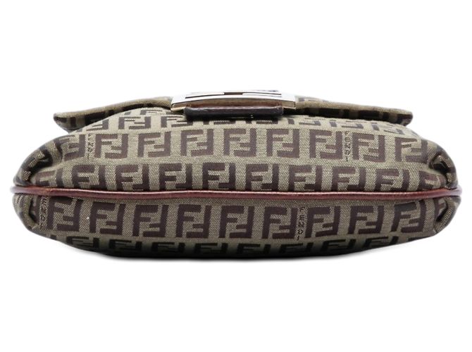 Fendi Marrone Zucchino Canvas Crossbody Marrone chiaro - vista 3