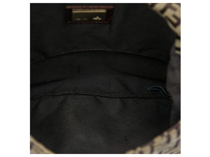 Fendi Marrone Zucchino Canvas Crossbody Marrone chiaro - vista 4