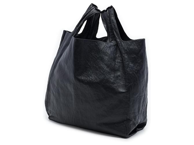 Tote in nappa stropicciata nera Prada Nero - vista 2