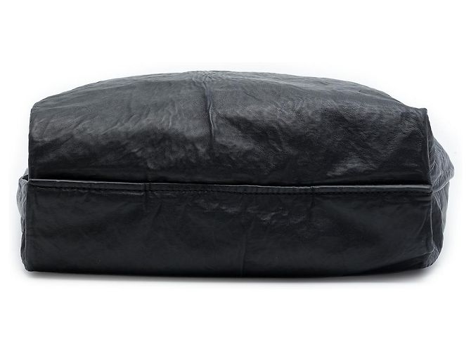 Tote in nappa stropicciata nera Prada Nero - vista 3