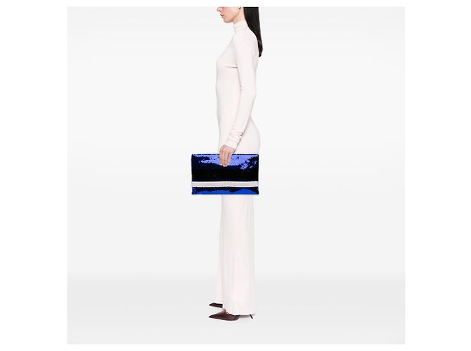 Pochette Prada Blue Paillettes - vista 6