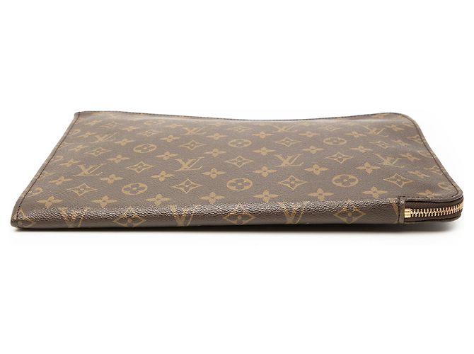 Louis Vuitton Poche Documents Portfolio 30 Monogram Marrone - vista 3