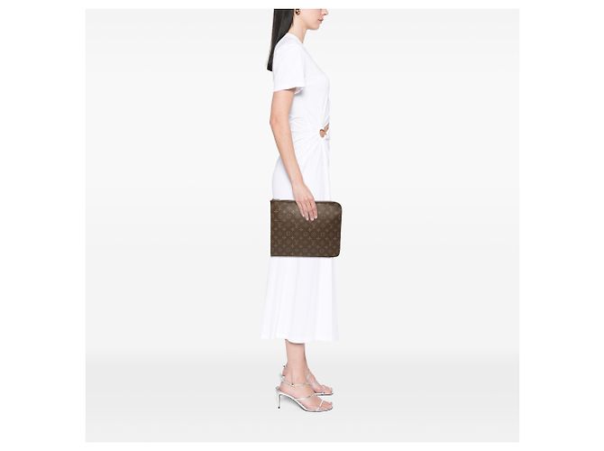 Louis Vuitton Poche Documents Portfolio 30 Monogram Marrone - vista 7