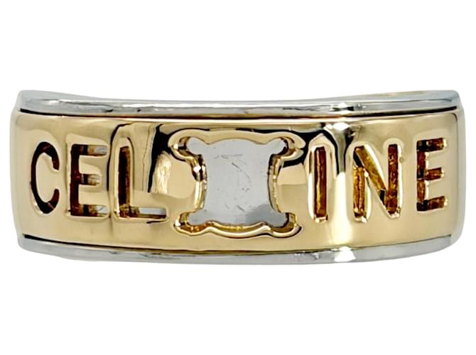 Céline Anello bicolore Celine Macadam Logo Argento D'oro - vista 3