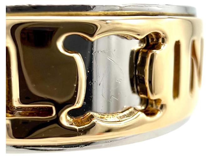 Céline Anello bicolore Celine Macadam Logo Argento D'oro - vista 7