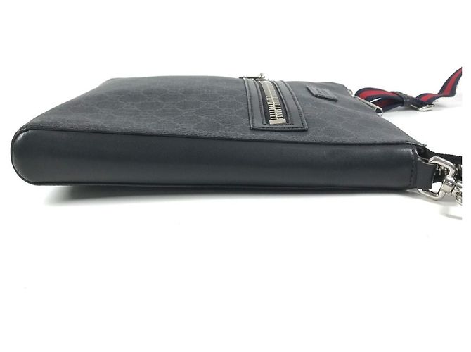 Borsa a tracolla Gucci GG Supreme Logo Nero - vista 3