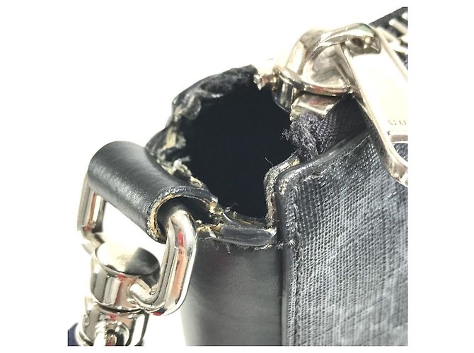 Borsa a tracolla Gucci GG Supreme Logo Nero - vista 8