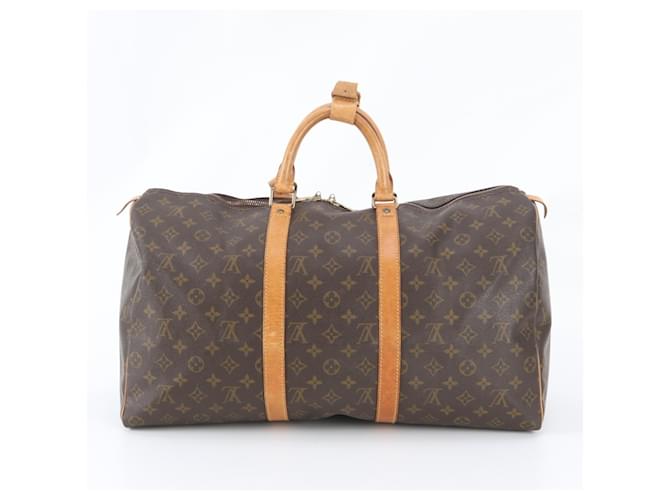 Bolso Louis Vuitton Monogram Keepall 50 Castaño Monograma - vista 3