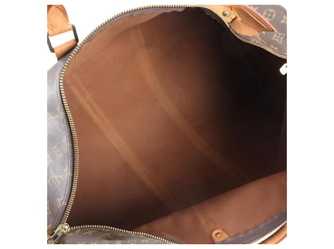 Borsa Louis Vuitton Monogram Keepall 60 Marrone scuro Monogramma - vista 7
