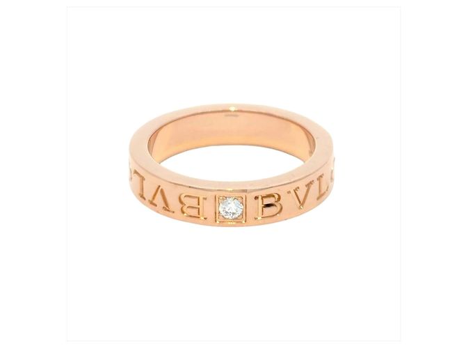 Bulgari Bvlgari BVLGARI Double Logo 1P Diamantring Golden - Ansicht 2