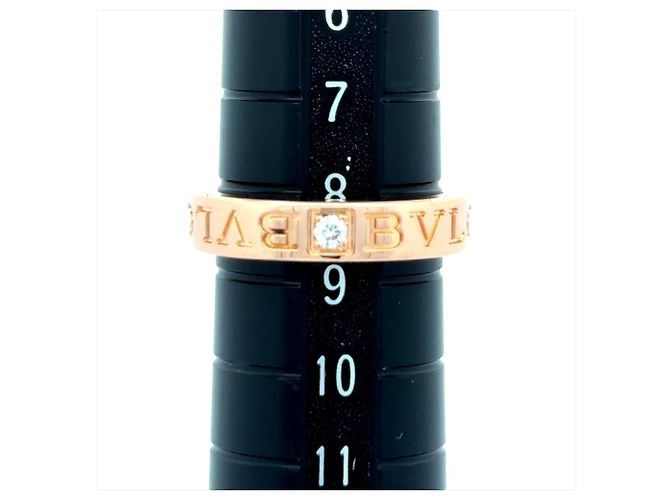Bulgari Bvlgari BVLGARI Double Logo 1P Diamantring Golden - Ansicht 8