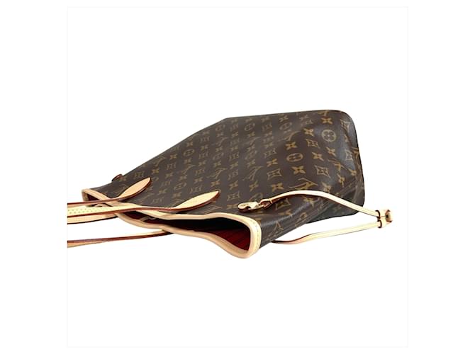Borsa Tote Louis Vuitton Neverfull MM Marrone Monogramma - vista 3
