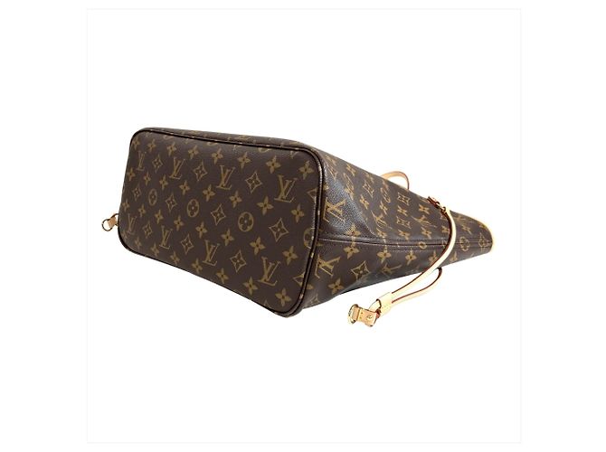 Borsa Tote Louis Vuitton Neverfull MM Marrone Monogramma - vista 4
