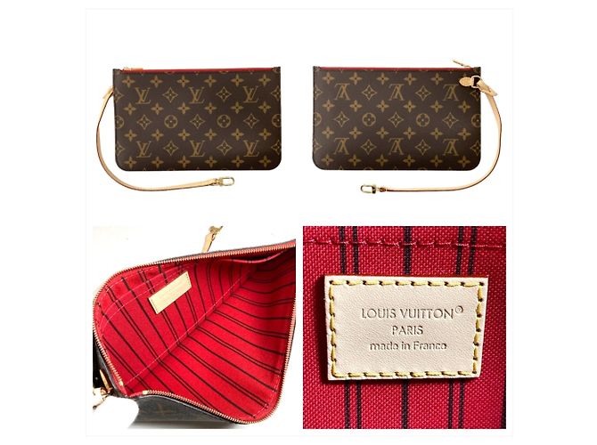 Borsa Tote Louis Vuitton Neverfull MM Marrone Monogramma - vista 7