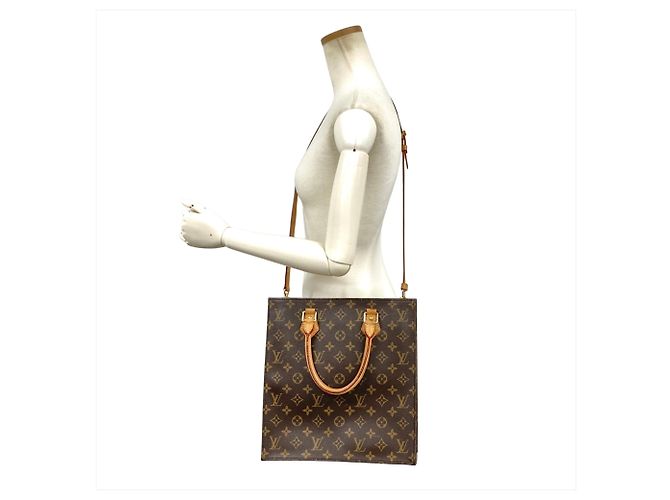 Louis Vuitton Sac Plat PM 2-Way Tote Bag Marrone Nero Blu Monogramma - vista 12
