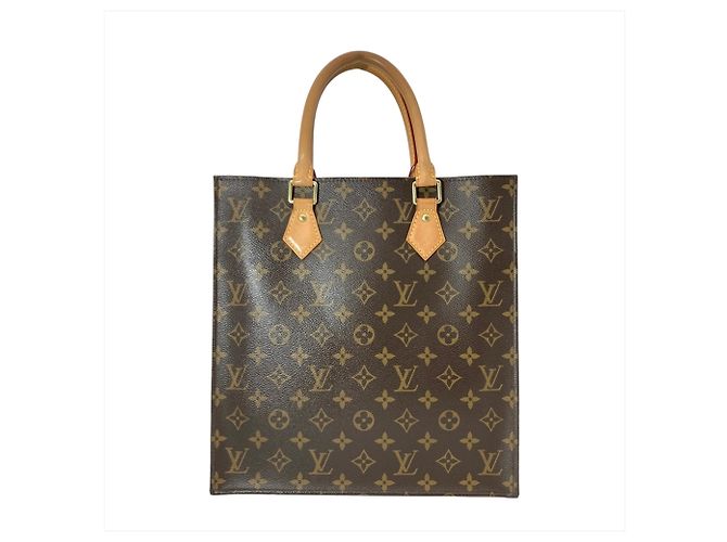 Louis Vuitton Sac Plat PM 2-Way Tote Bag Marrone Nero Blu Monogramma - vista 2