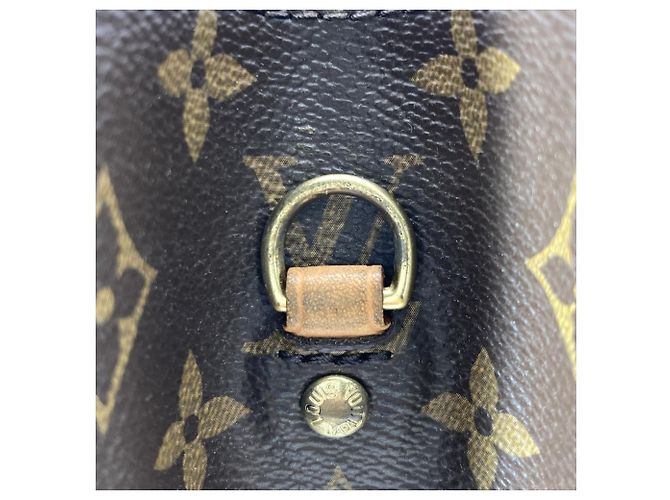 Louis Vuitton Sac Plat PM 2-Way Tote Bag Marrone Nero Blu Monogramma - vista 4