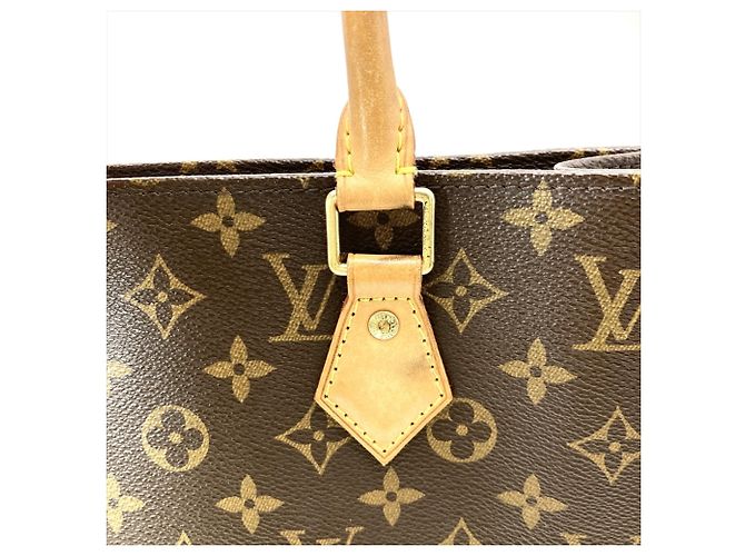 Louis Vuitton Sac Plat PM 2-Way Tote Bag Marrone Nero Blu Monogramma - vista 5