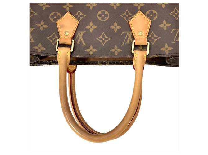 Louis Vuitton Sac Plat PM 2-Way Tote Bag Marrone Nero Blu Monogramma - vista 6