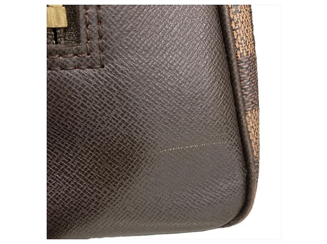 Borsa Louis Vuitton Brera in Damier Ebene Marrone - vista 11