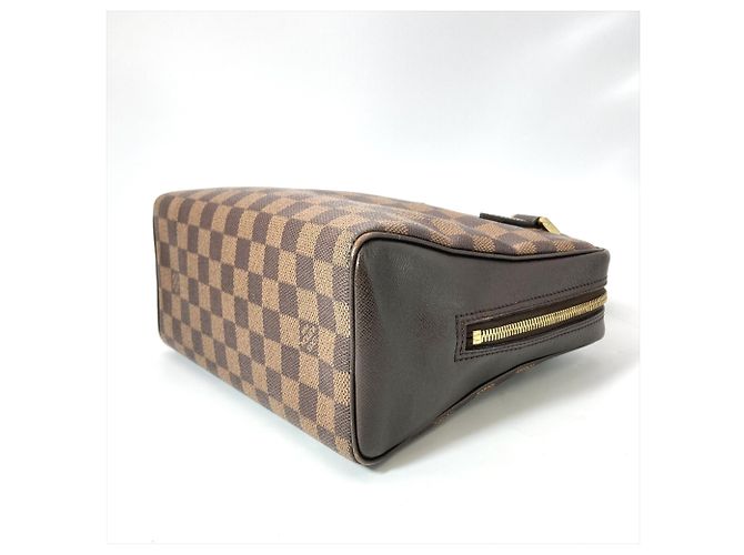 Borsa Louis Vuitton Brera in Damier Ebene Marrone - vista 3